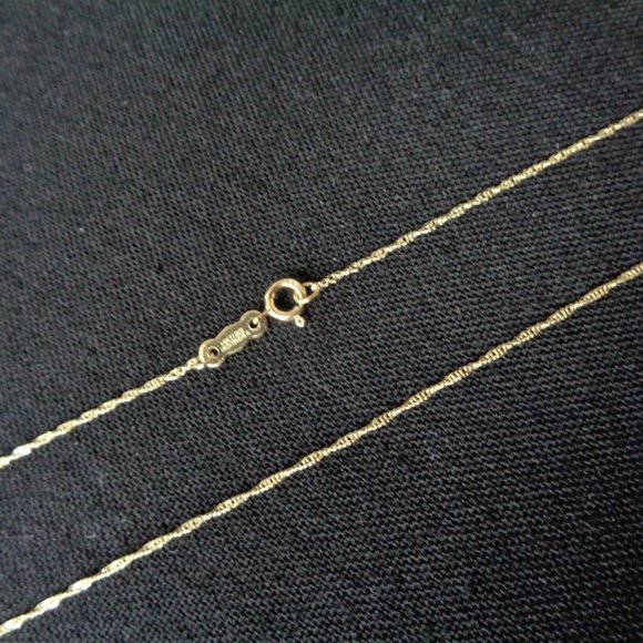 14K Genuine Gold Singapore Rope Chain Fine Solid Gold Necklace Stamped 14K - Picture 3 of 3